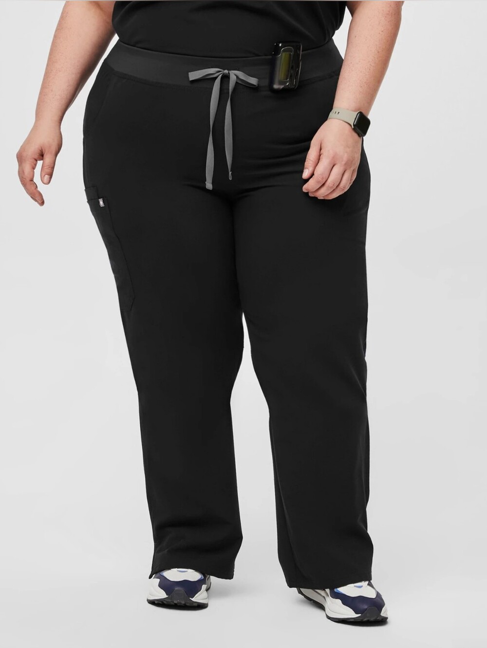 Figs Kade Black Straight-Leg Scrub Pant Size 4XL